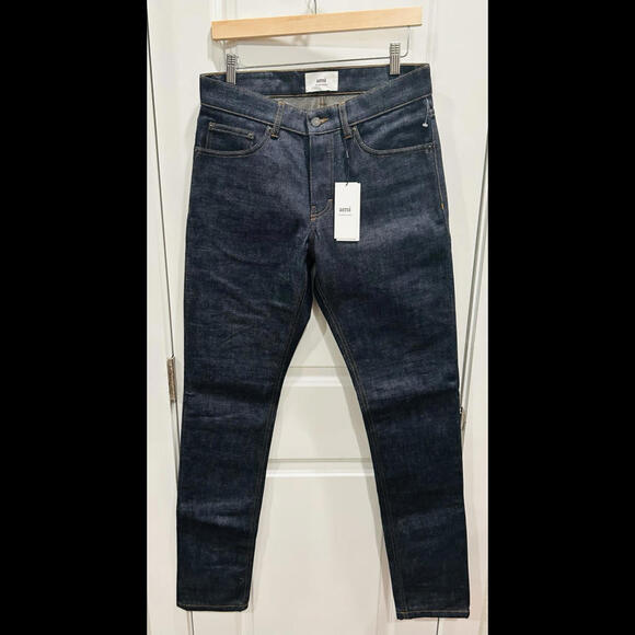AMI Alexandre Mattiussi Mid Rise Fitted Leg Jeans, SZ 30, $395 Retail, NWT - Picture 1 of 5